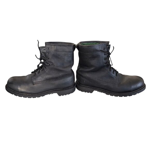 Vintage Waterproof/Insulated Black Leather Men\'s Steel Toe Combat Boot Size 10.5 main image 16